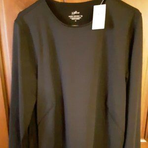 NWT $59 J.Jill FIT performance Rhodes crew neck tee Black XL
